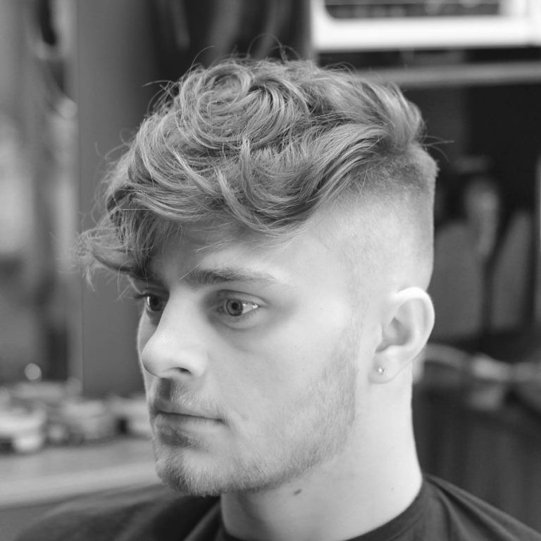 Dégradé haut + Longue frange bouclée