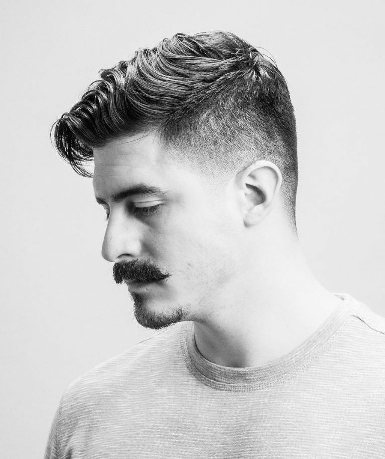 Long Comb Over + Moustache
