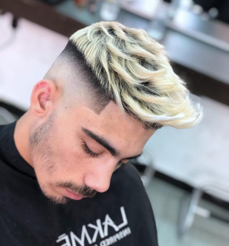 Quiff Texturé + coloration + Dégradé Haut