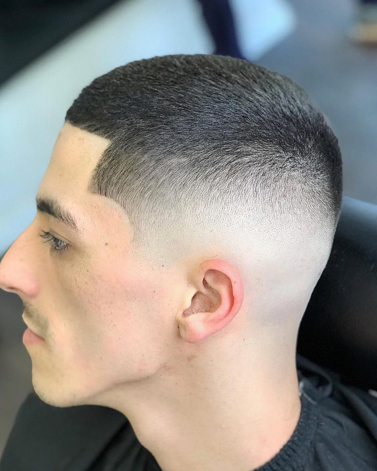 Buzz Cut + Dégradé à blanc