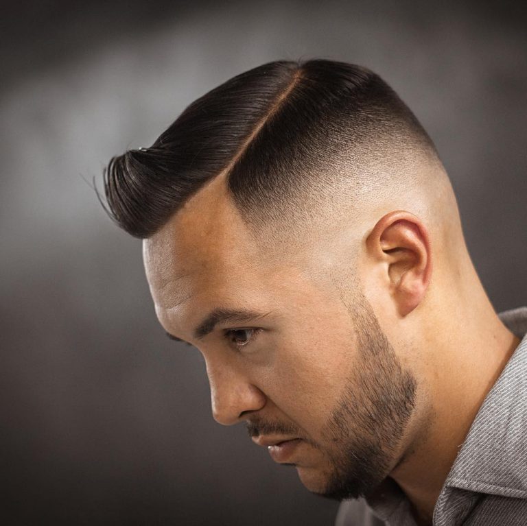 Side part Comb Over + Dégradé Haut