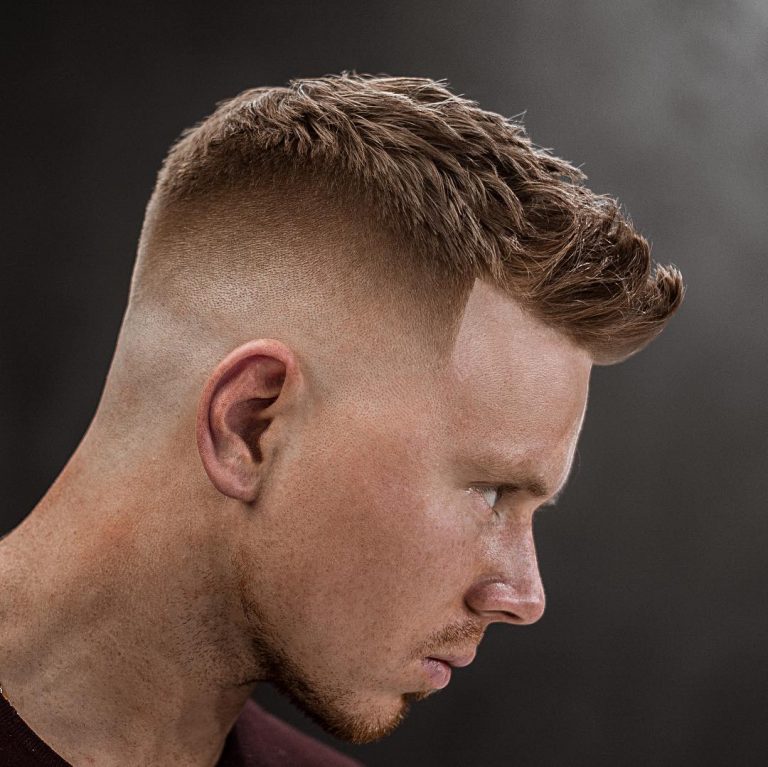 Side Part Quiff Texturé + Dégradé Haut, vue principale