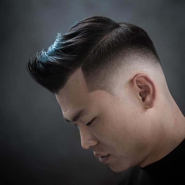 Side Part Quiff + Dégradé Haut