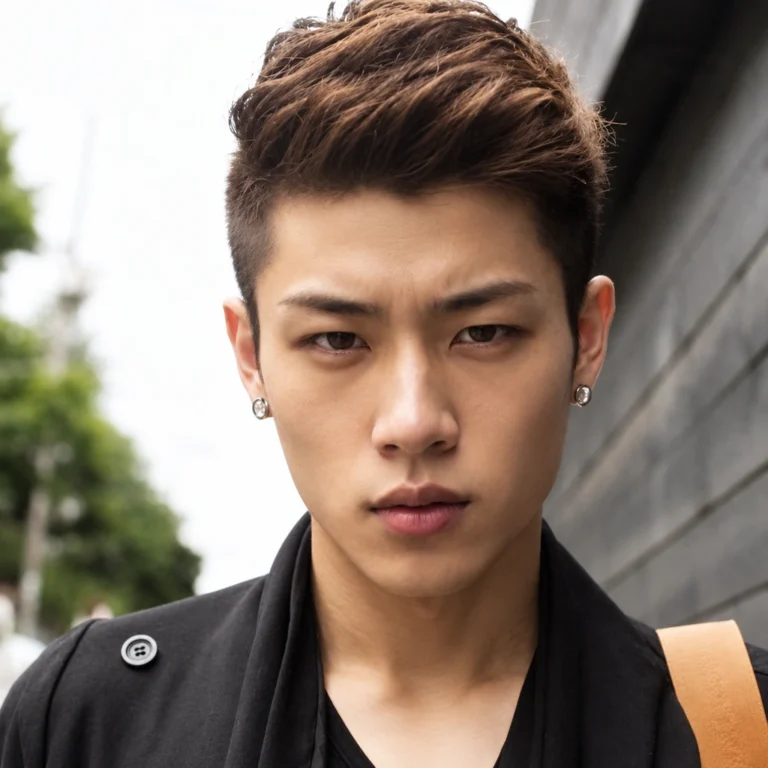 Quiff brun compact avec tempes courtes