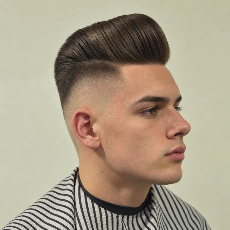 Pompadour haut à contour carré