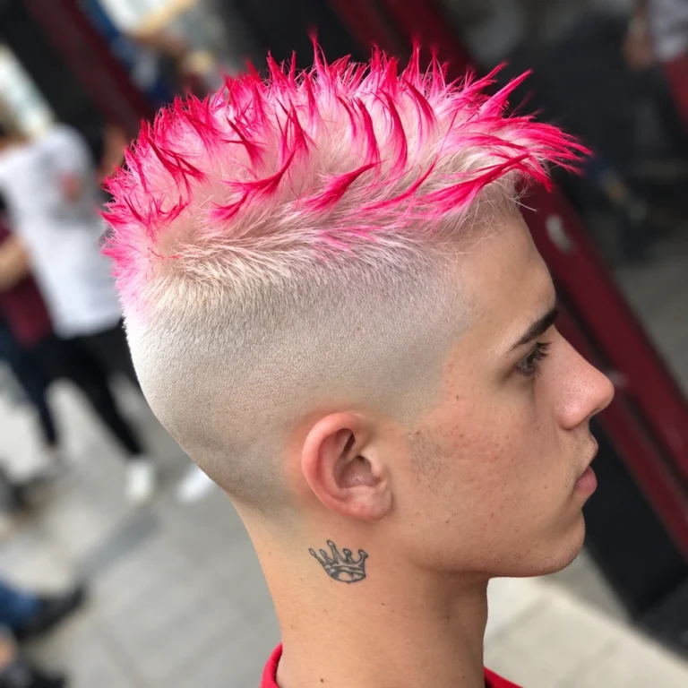 Pointes roses sur coupe très courte