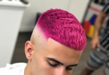 Coupe courte rose framboise