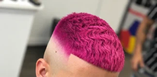 Coupe courte rose framboise