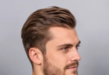 38 Coiffures pour Homme aux Cheveux Dégarnis + 8 Conseils Cheveux texturés brossés vers l'arrière