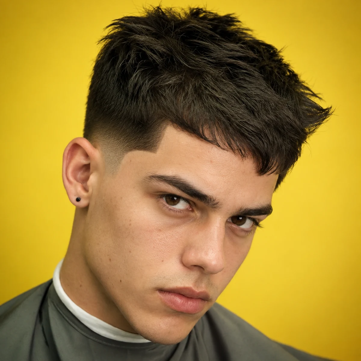 Cheveux en bataille et Dégradé aux tempes