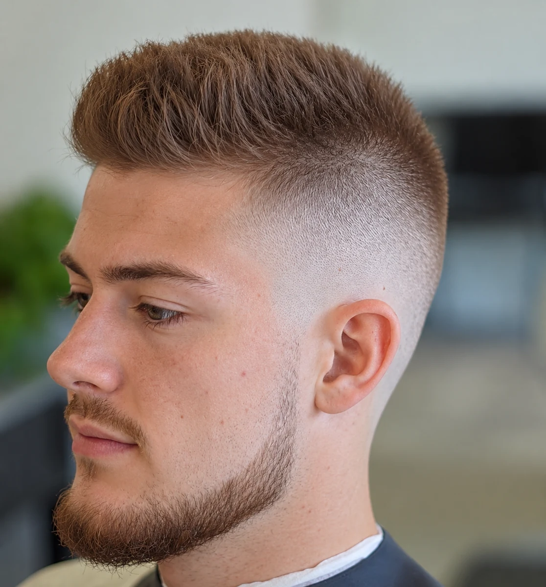 Cheveux hérissés + Dégradé haut