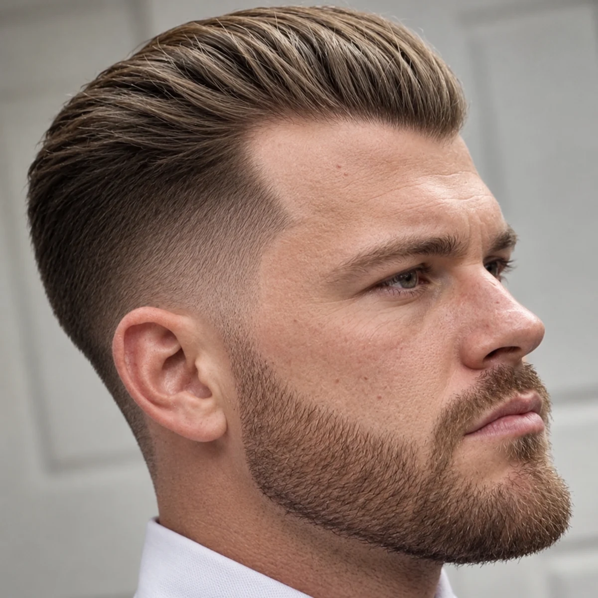 Pompadour court + Dégradé moyen