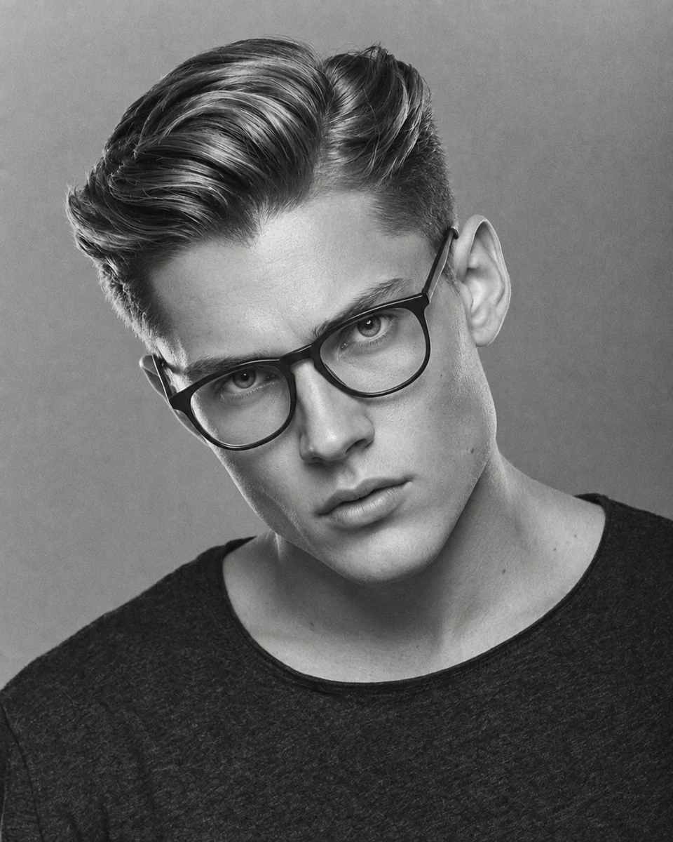 Side Part Pompadour