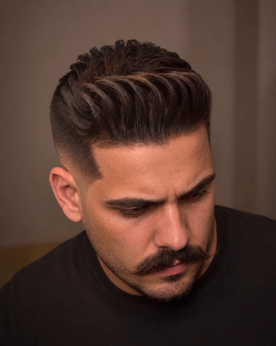 Pompadour texturé
