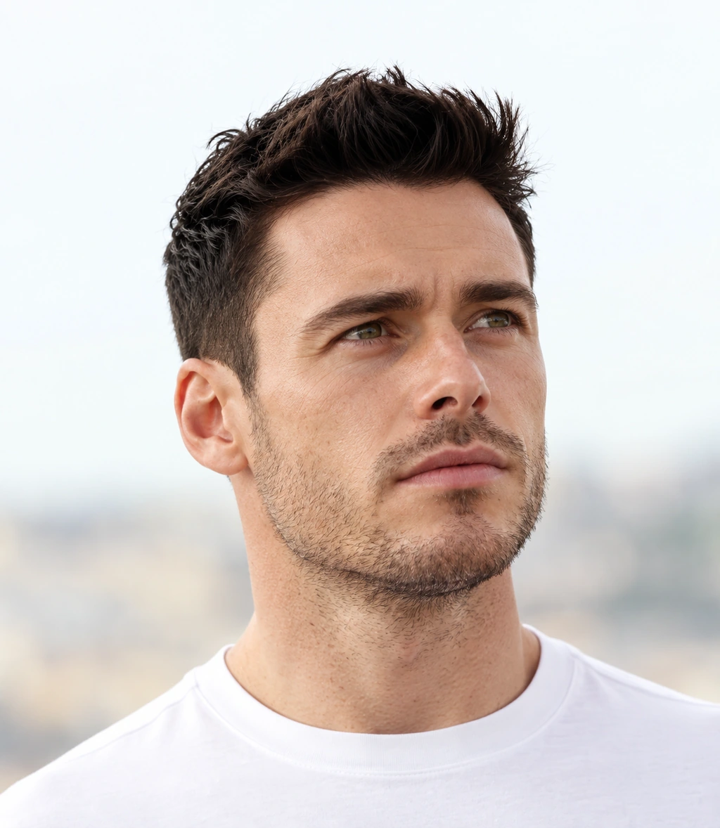 Petit quiff naturel avec côtés courts