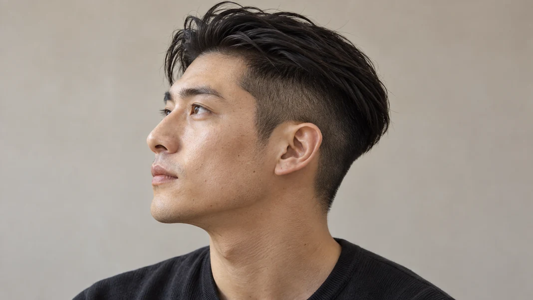 Undercut avec côtés courts et longueur sur le dessus